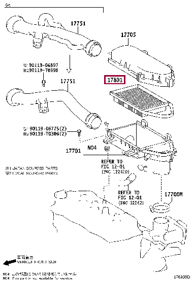 178010Y020: ELEMENT SUB-ASSY, AIR CLEANER FILTER Тойота