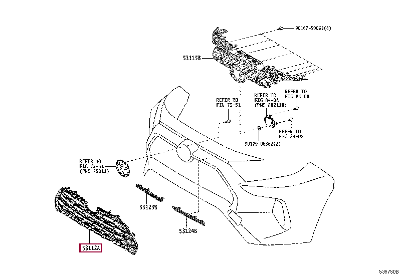 5311242200: решетка радиатора Тойота