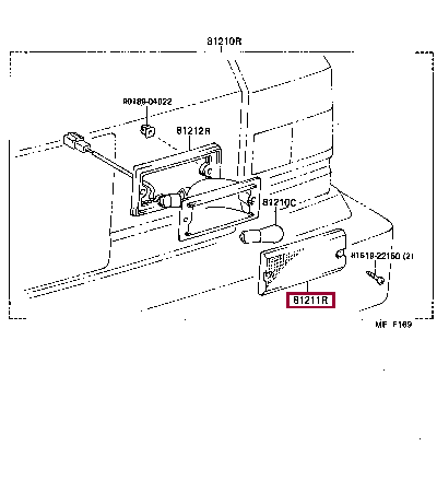 Левая противотуманная фара 81211-20030 (номер toyota 8121120030)