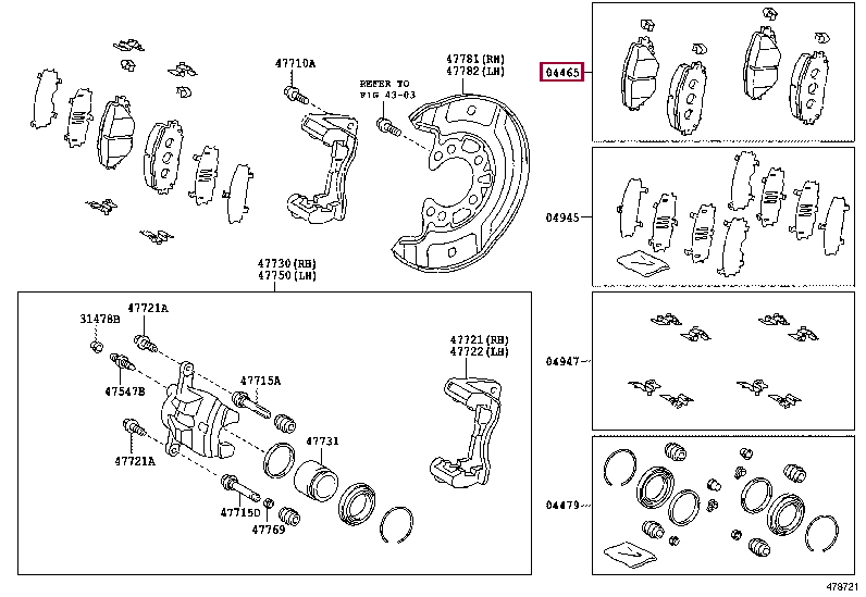 044650D130: PAD KIT, DISC BRAKE, FRONT Тойота