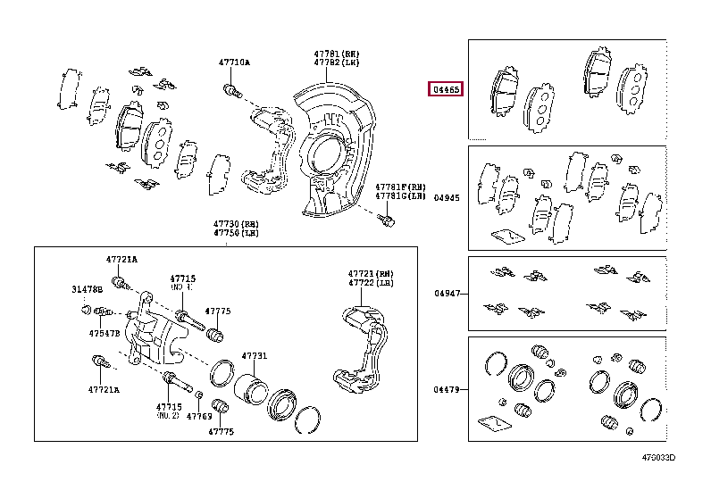 04465D8000: PAD KIT, DISC BRAKE, FRONT Тойота