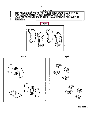 0446620020: PAD KIT, DISC BRAKE, REAR Тойота