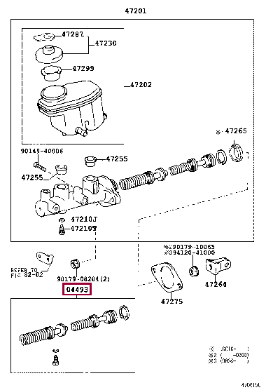 CYLINDER KIT, BRAKE MASTER 04493-60280 (номер toyota 0449360280)
