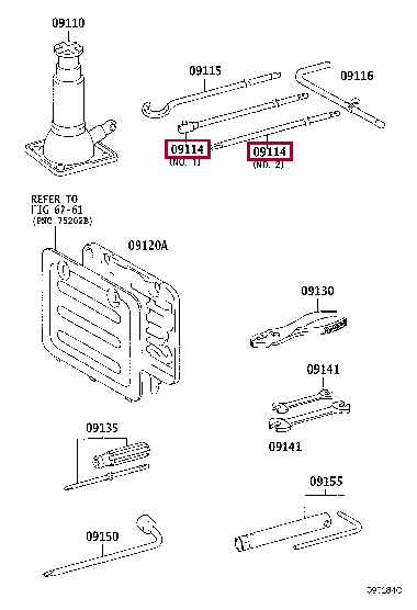 Инструмент 2 09114-35040 (номер toyota 0911435040)
