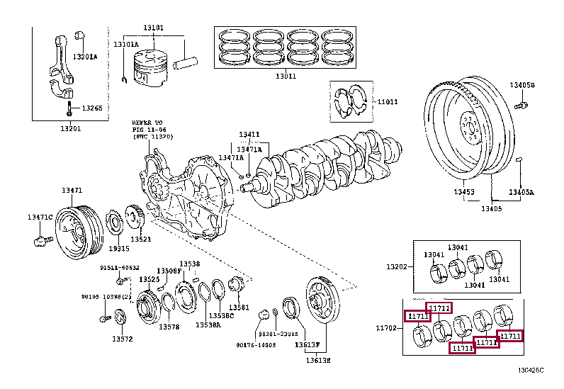 BEARING, CRANKSHAFT 117013003004 (номер toyota 117013003004)