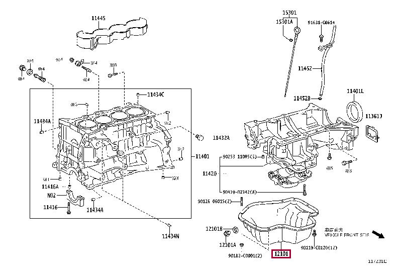 Поддон 12101-28060 (номер toyota 1210128060)