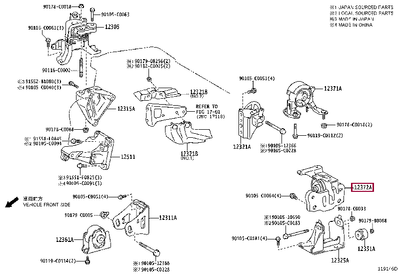 123720T520: INSULATOR, ENGINE MOUNTING, LH(FOR TRANSVERSE ENGINE) Тойота