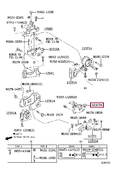 INSULATOR, ENGINE MOUNTING, LH(FOR TRANSVERSE ENGINE) 12372-28280 (номер toyota 1237228280)