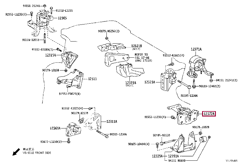 1237237080: INSULATOR, ENGINE MOUNTING, LH(FOR TRANSVERSE ENGINE) Тойота