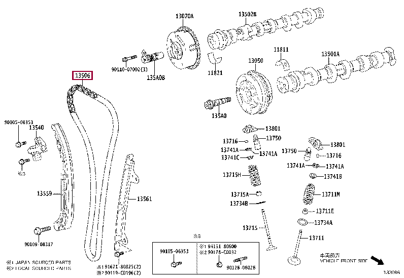 13506F2020: CHAIN SUB-ASSY Тойота