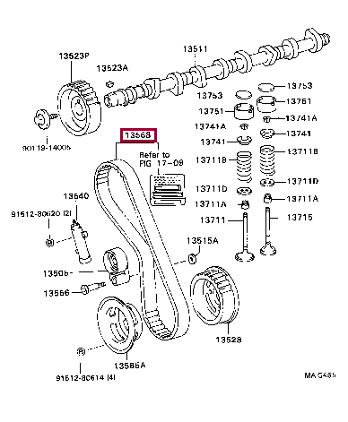 Ремень ГРМ 13568-69085 (номер toyota 1356869085)