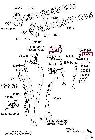 ADJUSTER ASSY, VALVE LASH 13750-31030 (номер toyota 1375031030)