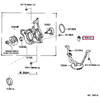 REGULATOR ASSY, OIL 15310-10010 (номер toyota 1531010010)