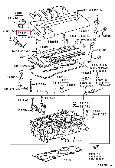 Клапан VVT-I 15330-28020 (номер toyota 1533028020)