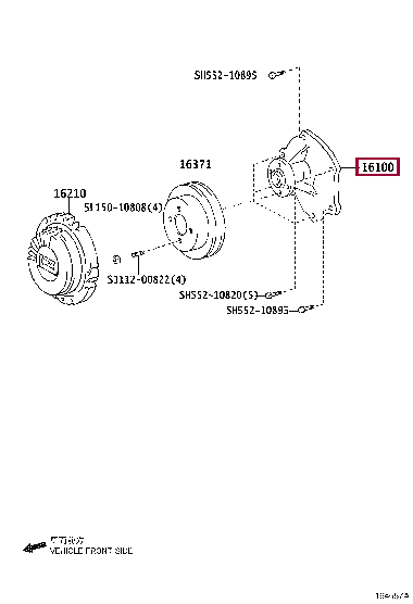 16100E0341: PUMP ASSY, ENGINE WATER Тойота