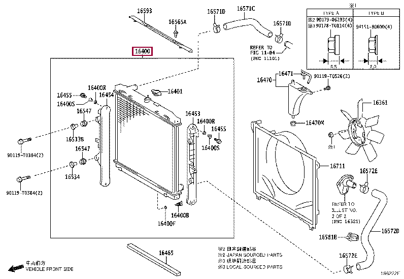 164000C342: RADIATOR ASSY Тойота