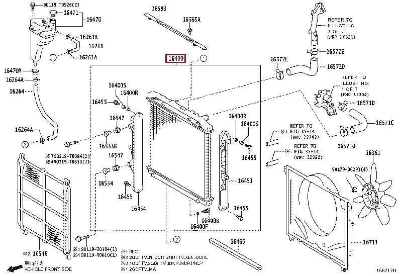 164000E020: RADIATOR ASSY Тойота