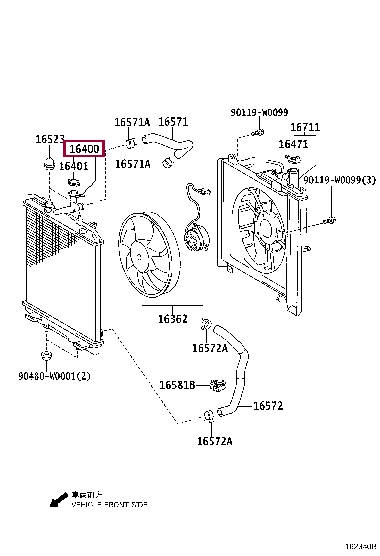 164000Q020: RADIATOR ASSY Тойота