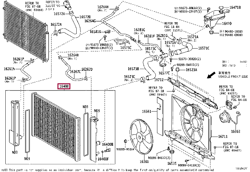 164000T340: RADIATOR ASSY Тойота