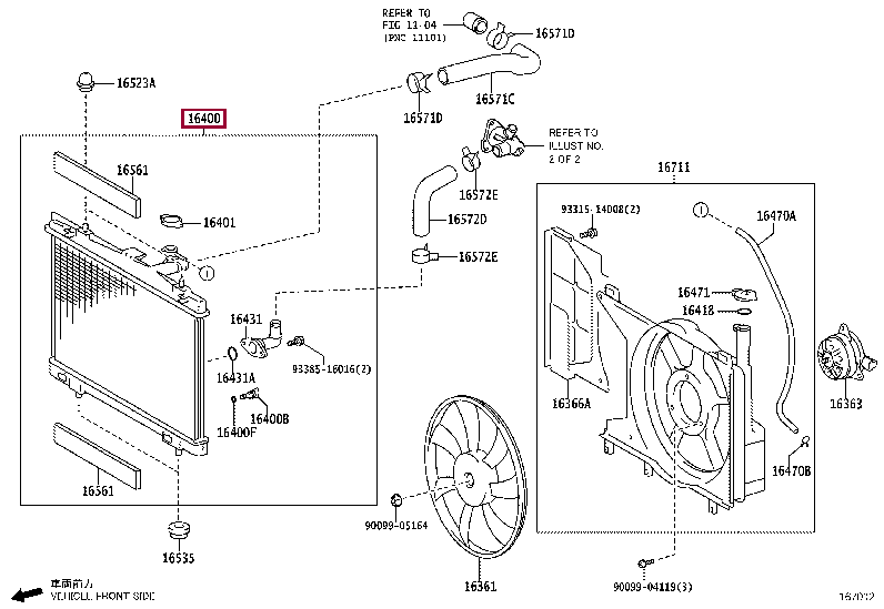 164000Y250: RADIATOR ASSY Тойота