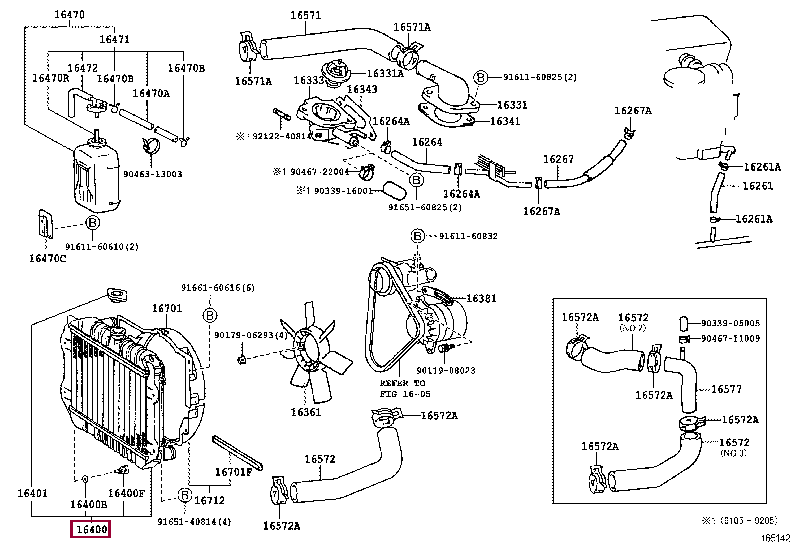 1640013550: RADIATOR ASSY Тойота