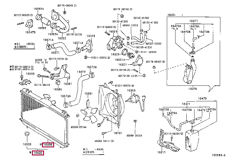 1640016431: RADIATOR ASSY Тойота
