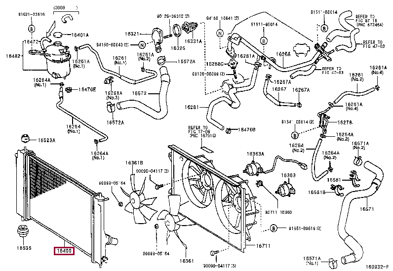 1640022070: RADIATOR ASSY Тойота