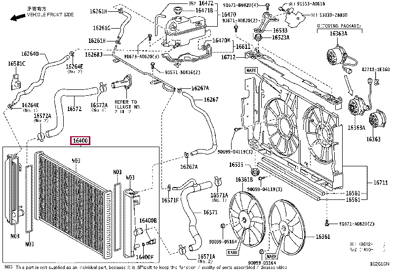 1640028600: RADIATOR ASSY Тойота