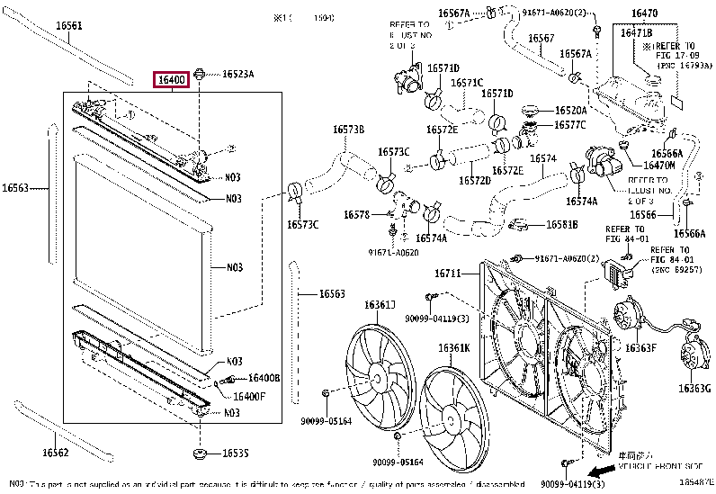 1640031830: RADIATOR ASSY Тойота