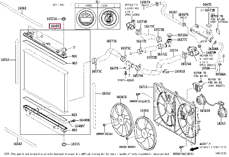 1640036300: RADIATOR ASSY Тойота