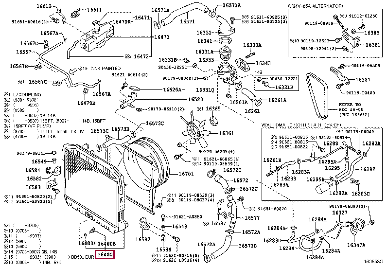 RADIATOR ASSY 1640058571 (номер toyota 1640058571)