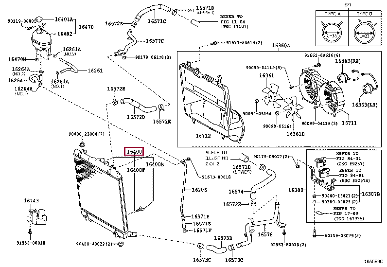 1640075611: RADIATOR ASSY Тойота