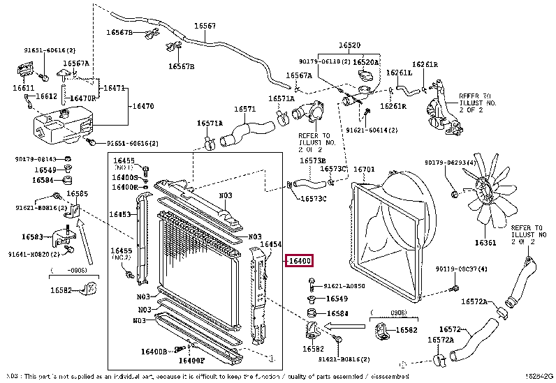 1640078750: RADIATOR ASSY Тойота