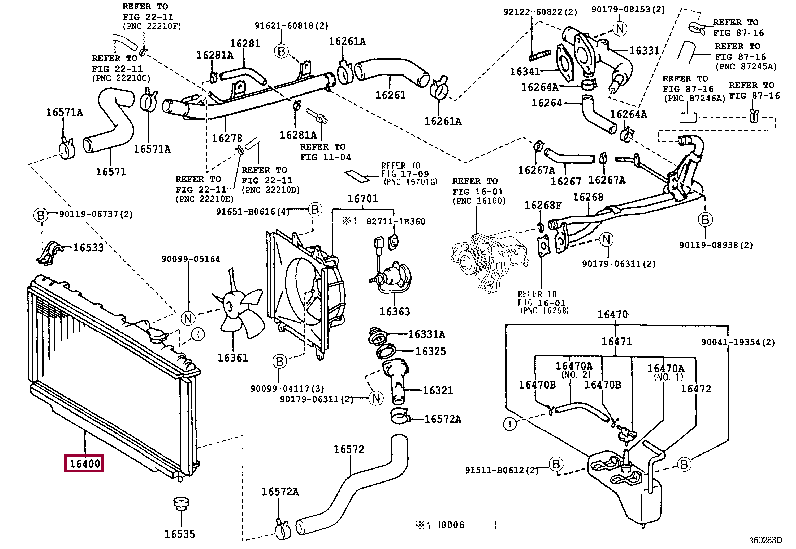 164007A370: RADIATOR ASSY Тойота