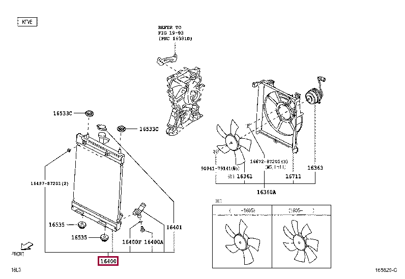 16400B2400: RADIATOR ASSY Тойота