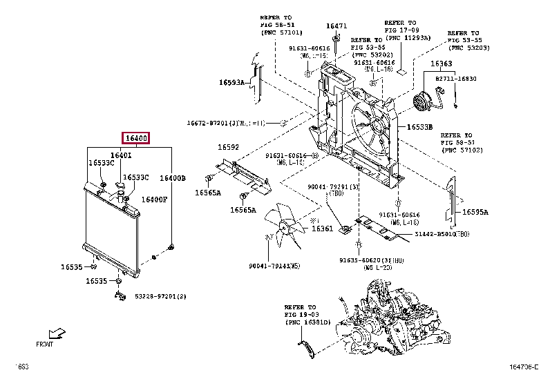 16400B5091: RADIATOR ASSY Тойота