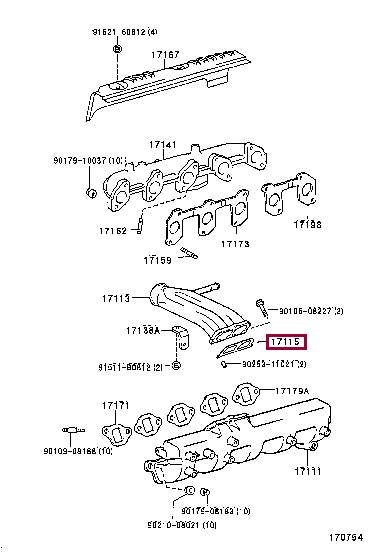 GASKET, INTAKE MANIFOLD HOLE COVER 17115-17010 (номер toyota 1711517010)