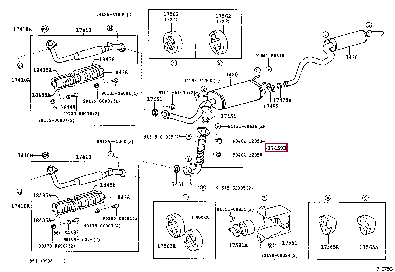 PIPE ASSY, EXHAUST, FRONT NO.2 17450-50070 (номер toyota 1745050070)