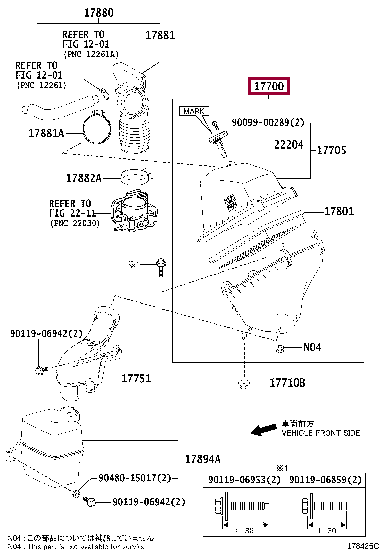 CLEANER ASSY, AIR 17700-36260 (номер toyota 1770036260)