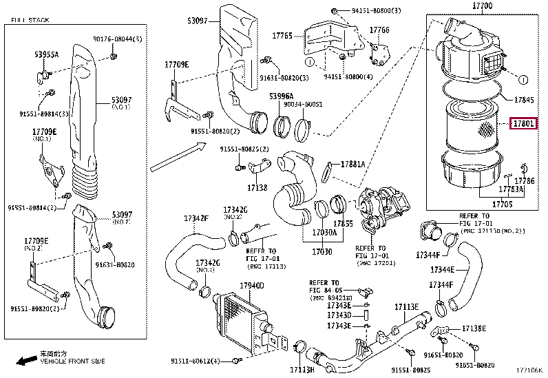 1780178110: ELEMENT SUB-ASSY, AIR CLEANER FILTER Тойота