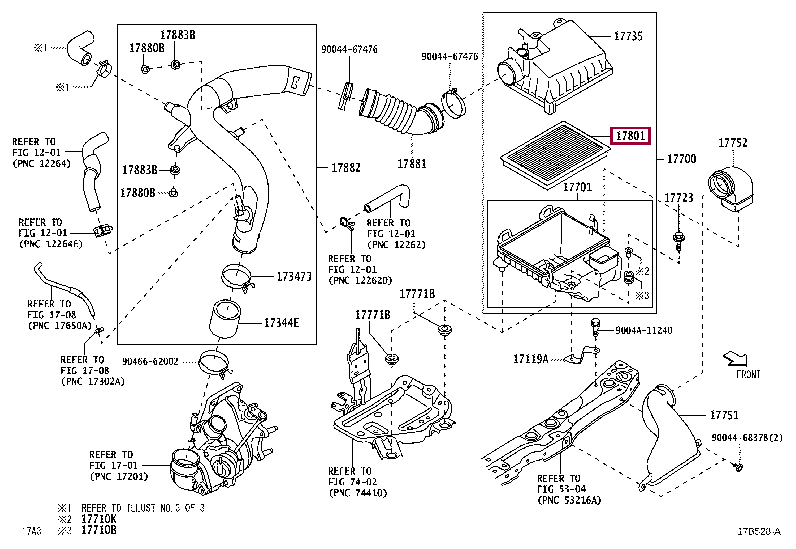 17801BZ110: ELEMENT SUB-ASSY, AIR CLEANER FILTER Тойота