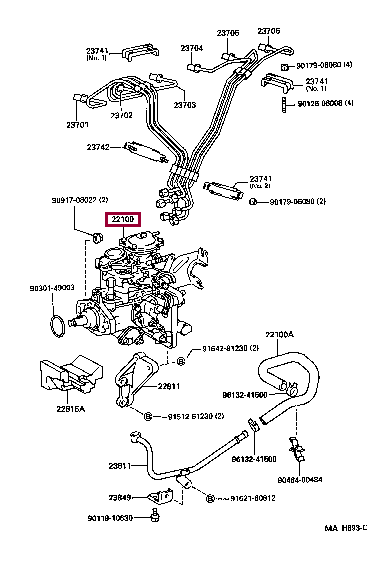 PUMP ASSY, INJECTION OR SUPPLY 22100-17881 (номер toyota 2210017881)