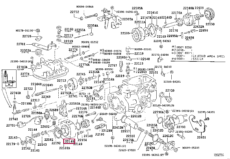 HEAD SUB-ASSY, DISTRIBUTIVE PUMP 22140-17010 (номер toyota 2214017010)