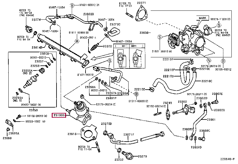 PUMP ASSY, FUEL (ENGINE ROOM SIDE) 23100-74041 (номер toyota 2310074041)