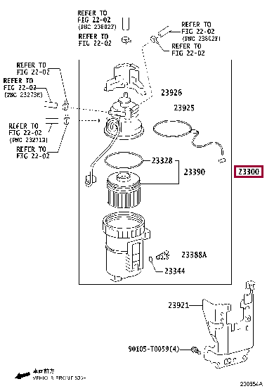 FILTER ASSY, FUEL 23300-0L110 (номер toyota 233000L110)