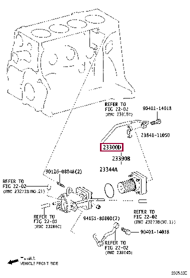 2330011230: FILTER ASSY, FUEL(FOR DIESEL) Тойота