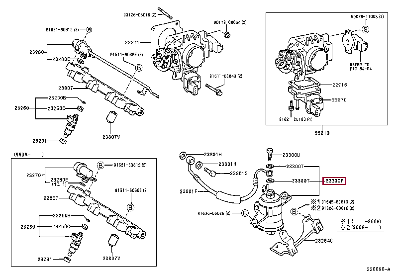 2330019435: FILTER, FUEL(FOR EFI) Тойота