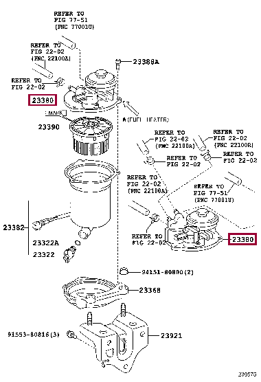 Крышка топливного насоса 23380-51042 (номер toyota 2338051042)