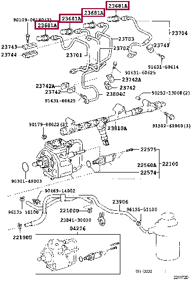 УПЛОТНИТ.КОЛЬЦО 23681-30010 (номер toyota 2368130010)