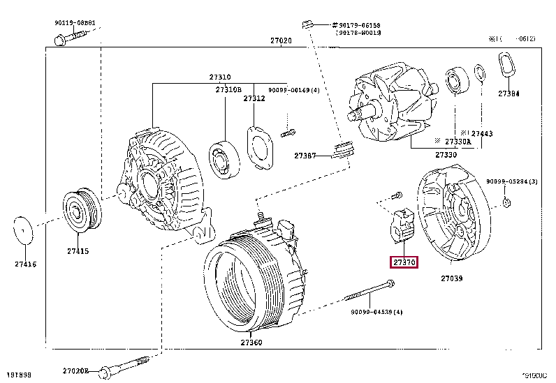 ЩЕТКОДЕРЖАТЕЛЬ/ 27370-27060 (номер toyota 2737027060)